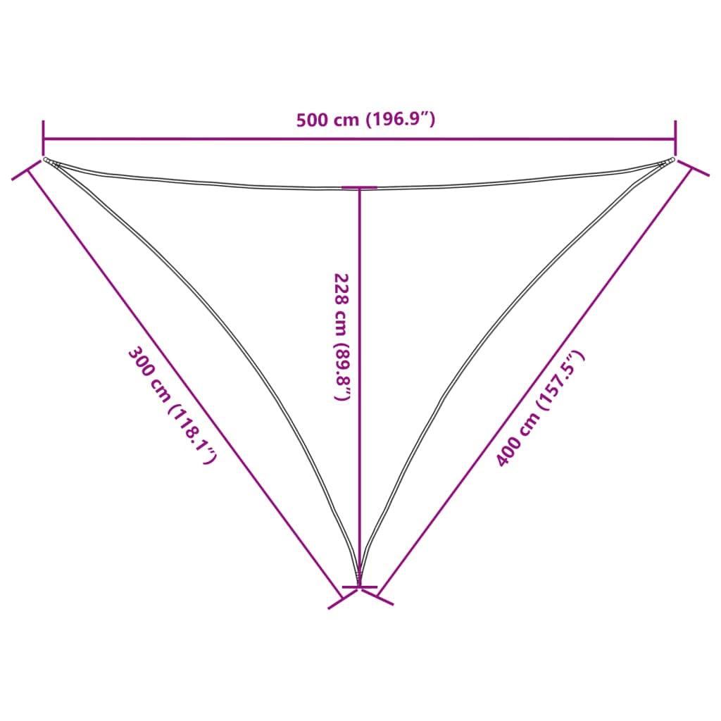 Parasole a Vela in Tessuto Oxford 3×4×5 m Rosso - Image 29 of 40