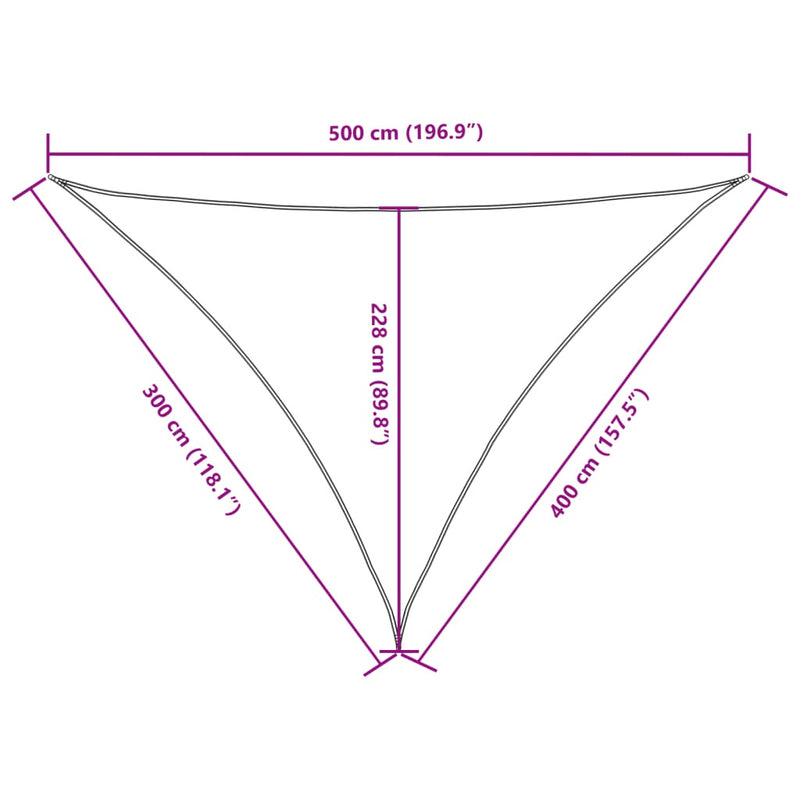 Parasole a Vela in Tessuto Oxford 3×4×5 m Rosso - Image 29 of 40