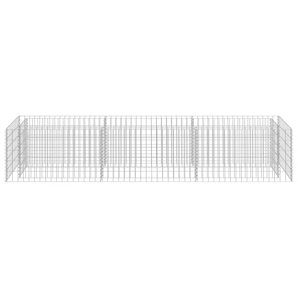 Gabbione Letto Rialzato in Acciaio Zincato 270×50×50 cm Argento - Image 12 of 23