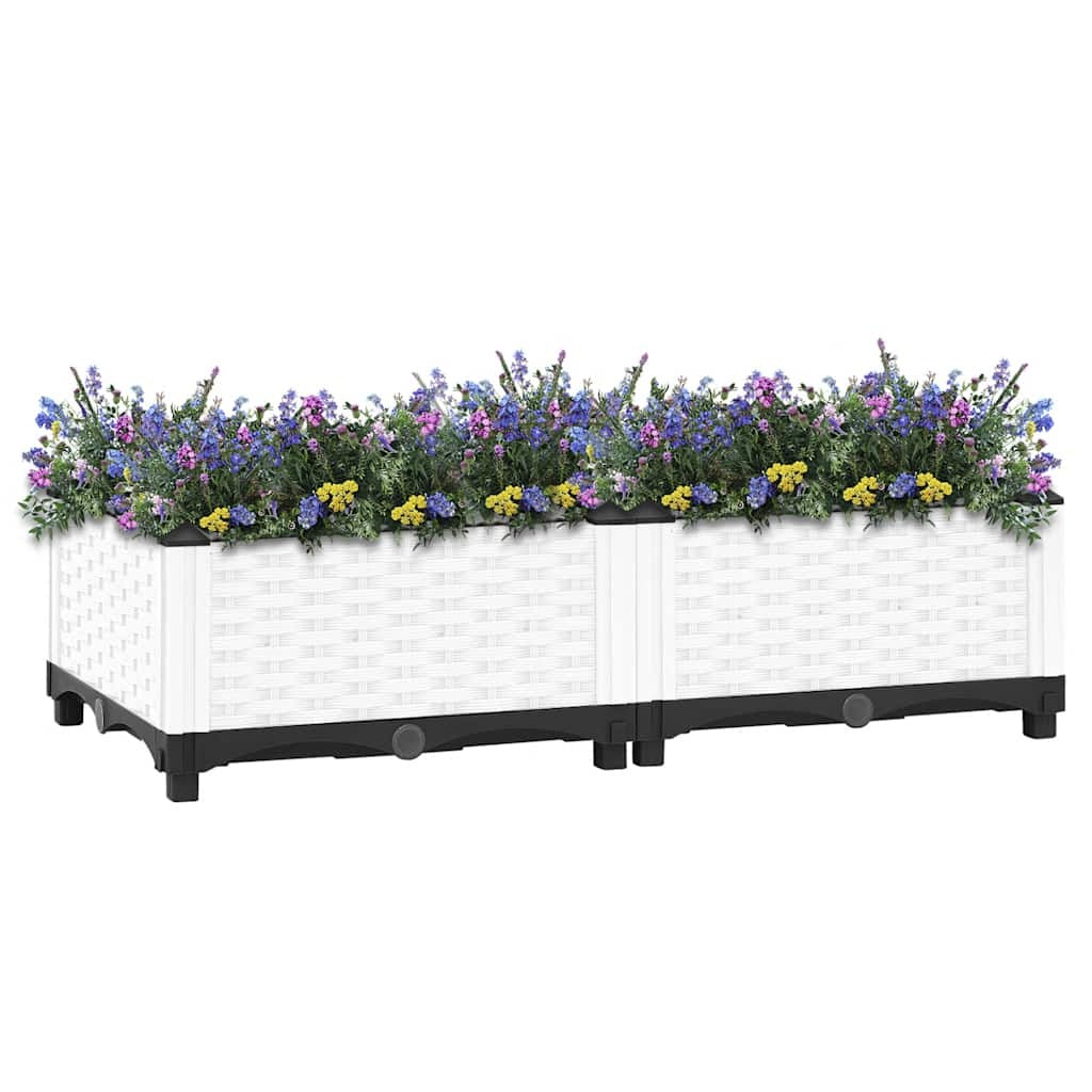 Fioriera Rialzata Polipropilene 80×40×23 cm Bianco - Image 15 of 32