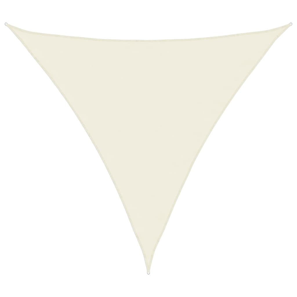 Parasole a Vela Triangolare in Tessuto Oxford 4×4×4 m Crema - Image 5 of 37