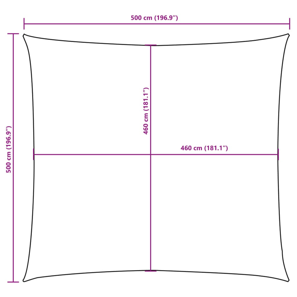Vela Parasole in Tessuto Oxford 5×5 m Quadrata Arancione - Image 30 of 40
