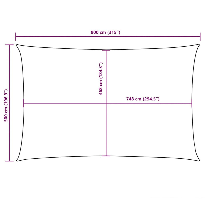 Parasole a Vela Oxford con Rivestimento in PU Rettangolare 5×8 m Antracite - Image 24 of 32