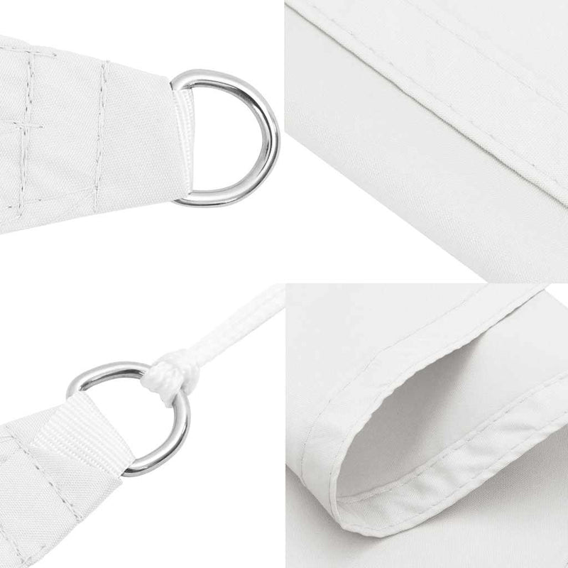 Parasole a Vela Triangolare 4×4×4 m in Tessuto PU Oxford, Bianco - Image 13 of 28