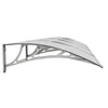 Tettoia per Porta in Policarbonato 350×75 cm Grigio e Trasparente - Image 12 of 21