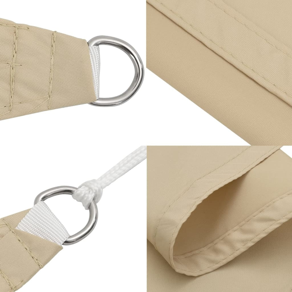 Parasole a Vela Tessuto Oxford rivestito in PU Rettangolare 6×5 m Beige - Image 15 of 36