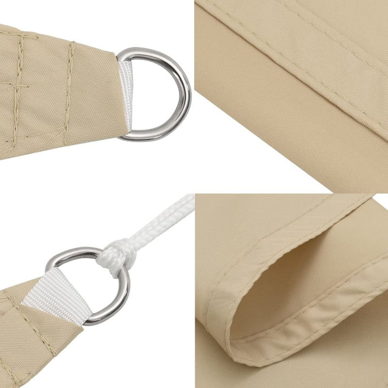 Parasole a Vela Tessuto Oxford rivestito in PU Rettangolare 6×5 m Beige - Image 15 of 36
