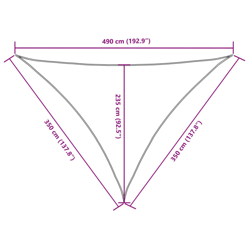 Parasole a Vela Oxford Triangolare 3,5×3,5×4,9 m Blu - Image 30 of 40