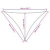Parasole a Vela Oxford Triangolare 5×6×6 m Bianco - Image 55 of 76