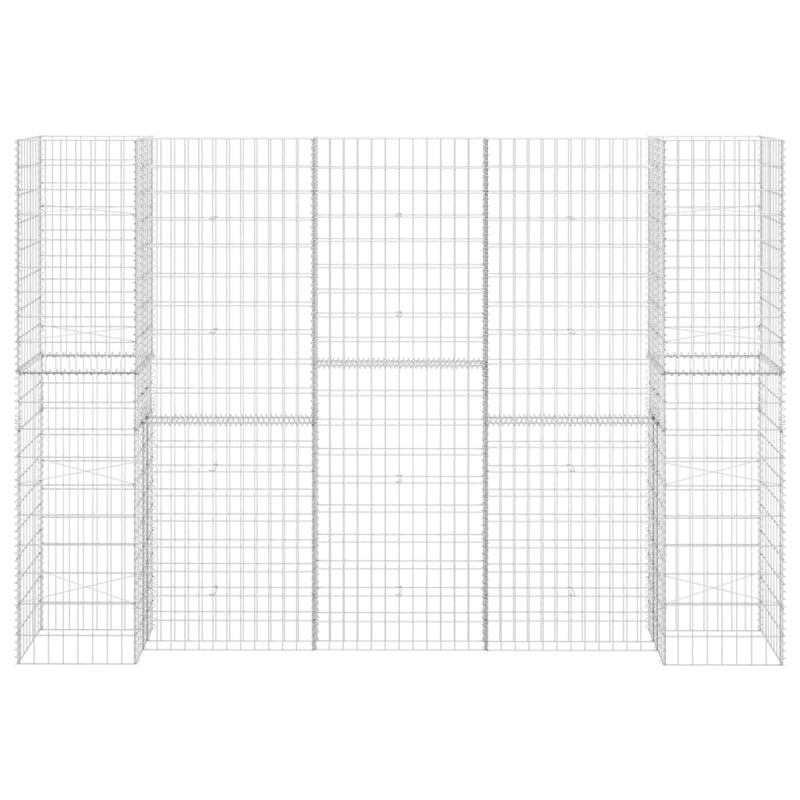 Gabbione Fioriera Filo Acciaio 260×40×200 cm Argento - Image 9 of 20