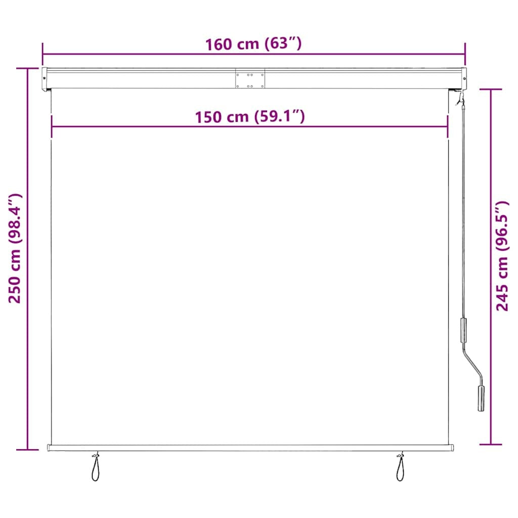 Tenda a Rullo per Esterni con Rivestimento PA 160×250 cm Arancione e Marrone - Image 26 of 36
