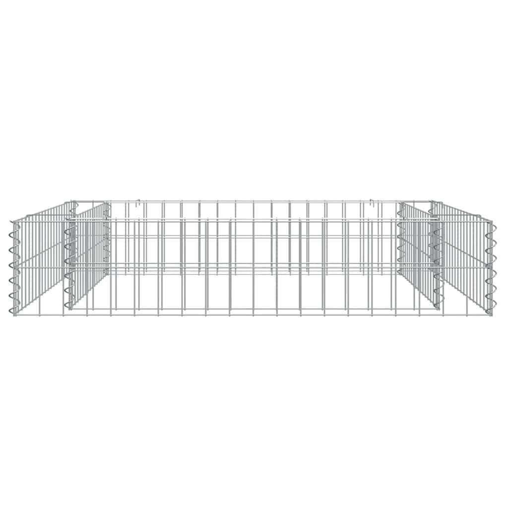 Gabbione Letto Rialzato Acciaio Zincato 100×100×20 cm Argento - Image 21 of 40