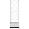Fioriera da Giardino con Graticcio in PP 40×40×121,5 cm Bianco - Image 10 of 32