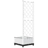 Fioriera da Giardino con Graticcio in PP 40×40×121,5 cm Bianco - Image 12 of 32