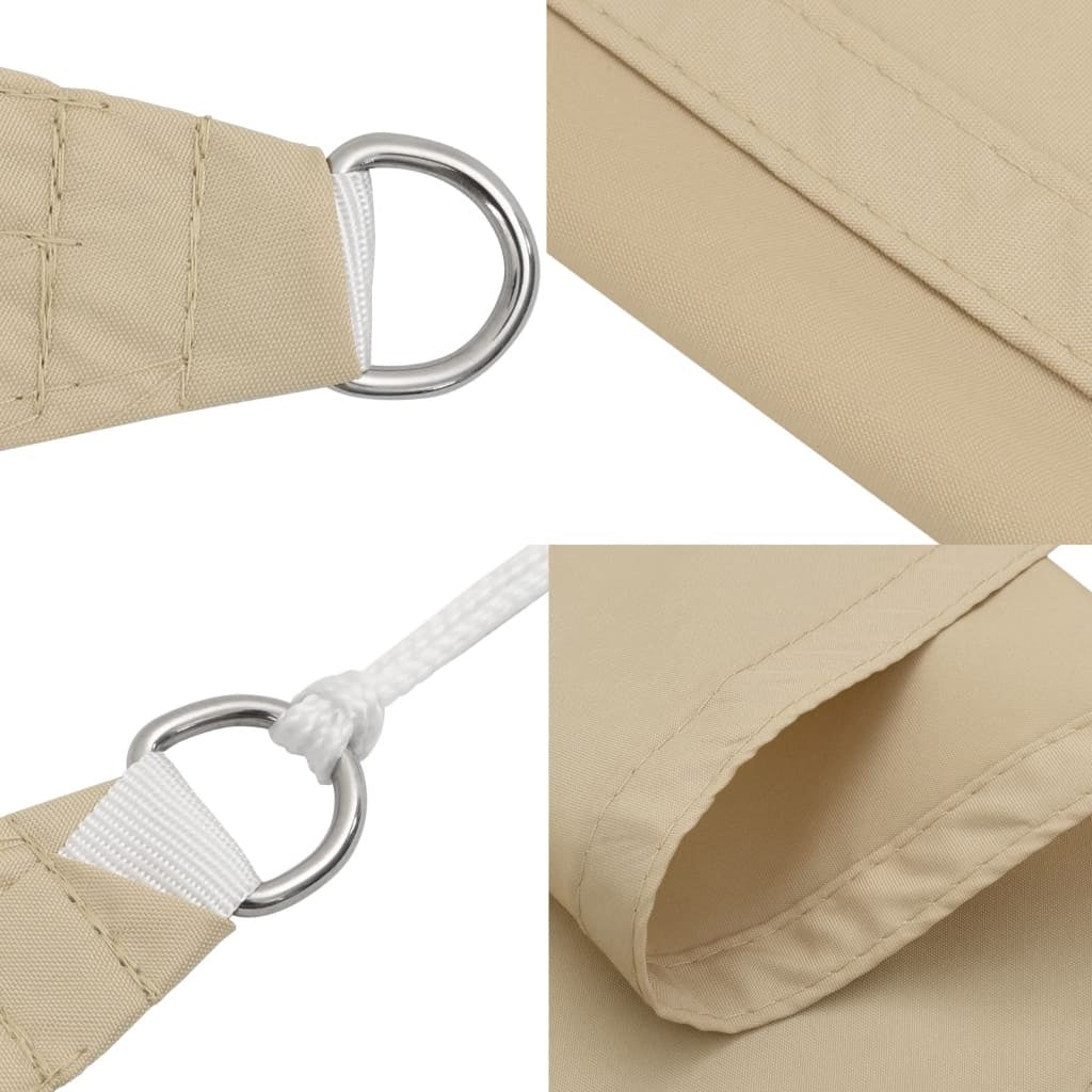 Parasole a Vela Triangolare in Tessuto Oxford 4×5×6,4 m Beige - Image 21 of 40