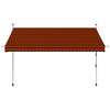 Tenda da Sole Retrattile Manuale in Acciaio 300 cm Arancione e Marrone - Image 4 of 10