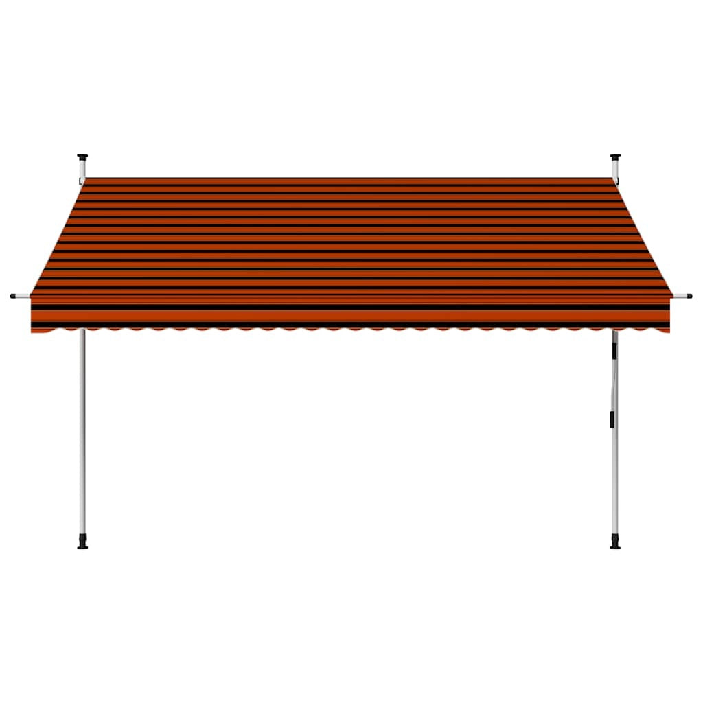 Tenda da Sole Retrattile Manuale in Acciaio 300 cm Arancione e Marrone - Image 4 of 10