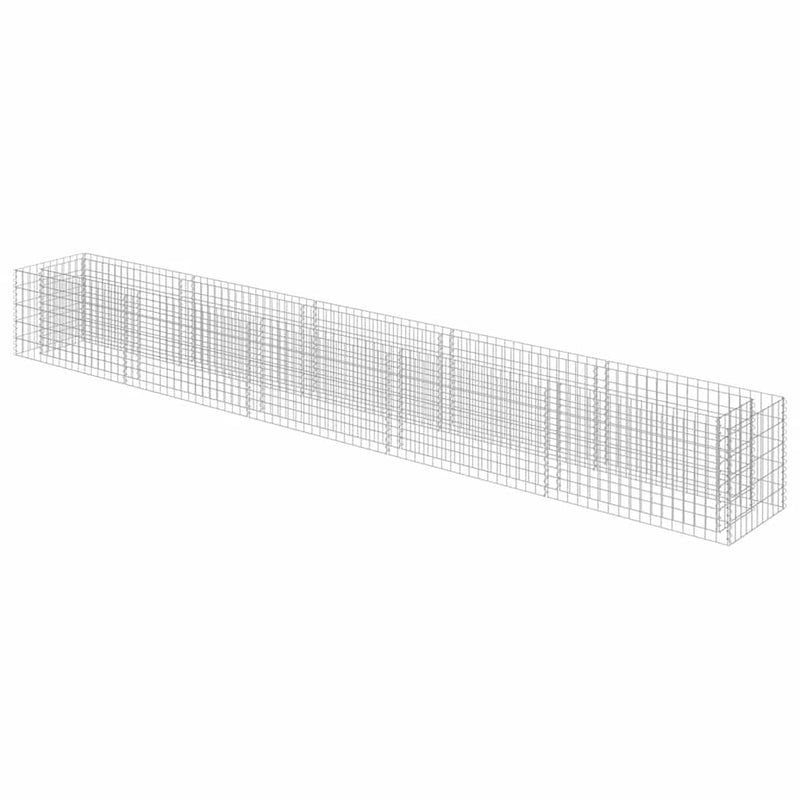 Gabbione Letto Rialzato in Acciaio Zincato 450×50×50 cm Argento - Image 5 of 32