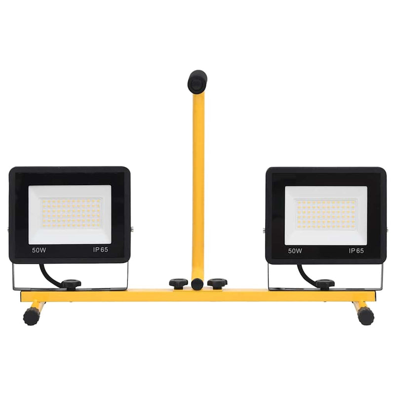 Faretto a LED con Maniglia 2×50W Alluminio e Acciaio 58,5×37,5 cm Nero e Giallo - Image 10 of 40