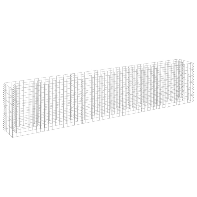 Gabbione Letto Rialzato in Acciaio Zincato 270×30×60 cm Argento - Image 7 of 28