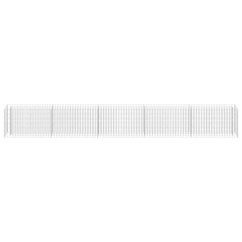 Gabbione Letto Rialzato Acciaio Zincato 450×30×60 cm Argento - Image 7 of 12