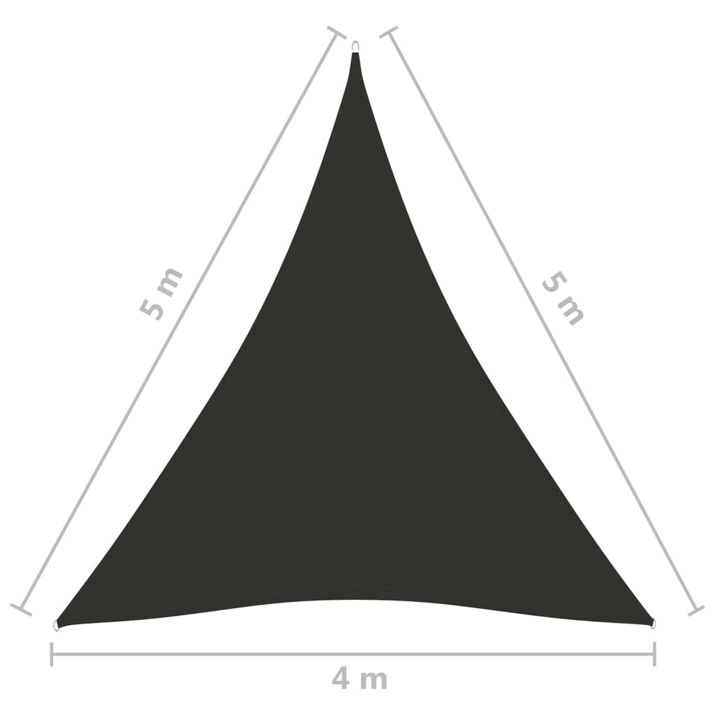 Parasole a Vela Oxford Triangolare 4×5×5 m Antracite - Image 19 of 44