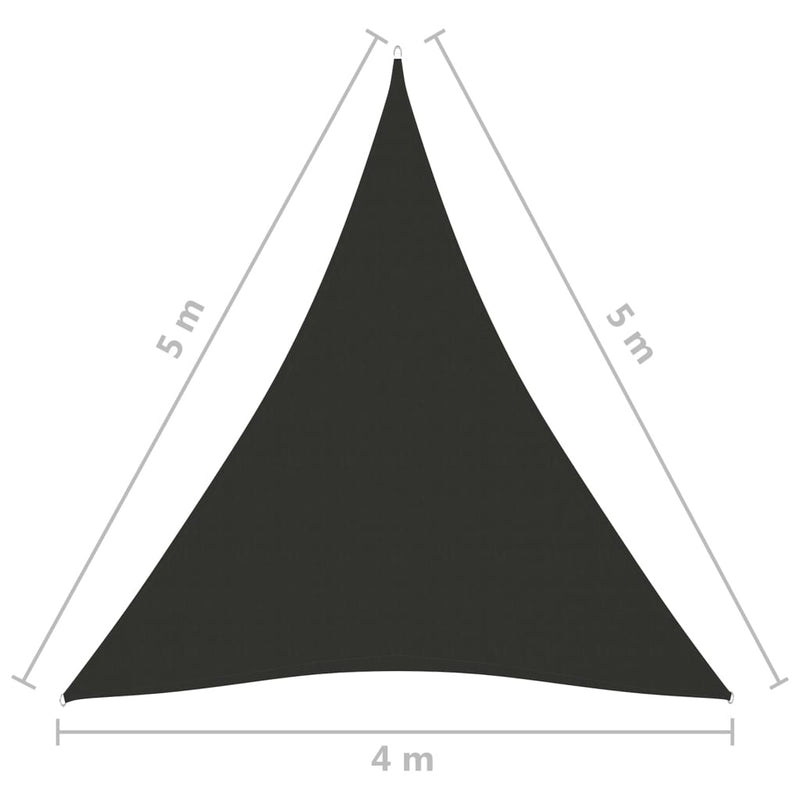 Parasole a Vela Oxford Triangolare 4×5×5 m Antracite - Image 19 of 44