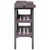 Tavolo Piante Ripiani Legno Massello Abete e Zinco 78×38×82,5 cm Grigio - Image 15 of 32