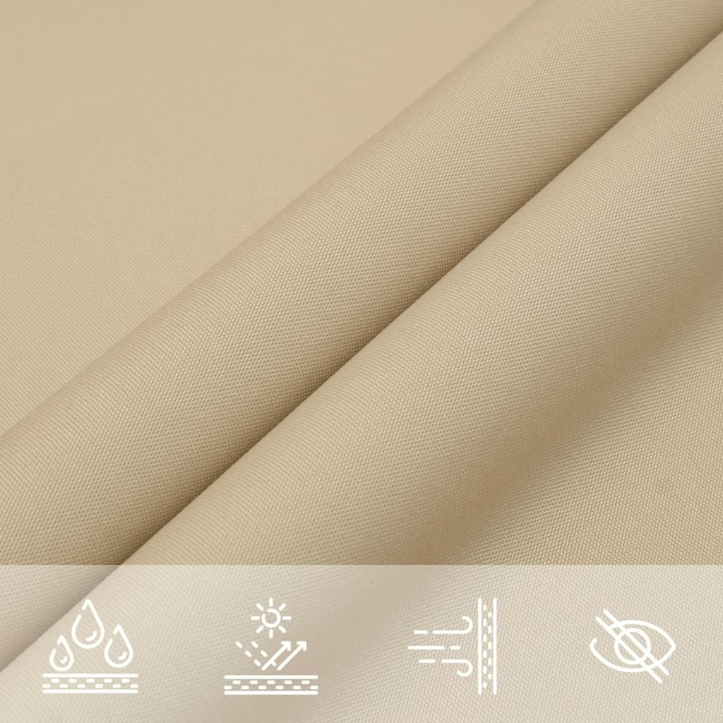 Parasole a Vela Quadrato in Tela Oxford con Rivestimento in PU, 7×7 m Beige - Image 64 of 75