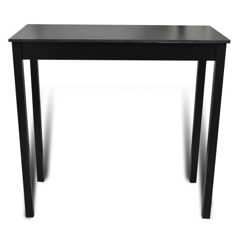 vidaXL Bar Table Set with 4 Stools, MDF/Wood, 115 x 55 x 107 cm, Black - Image 6 of 32