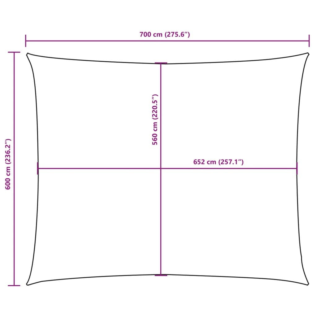Parasole a Vela Oxford Rettangolare 6×7 m Antracite - Image 147 of 150