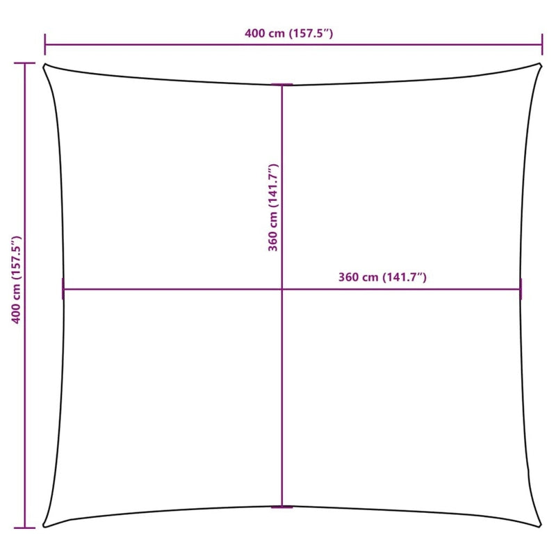 Vela Parasole in Tela Oxford 4×4 m Marrone - Image 47 of 47