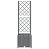 Fioriera da Giardino con Graticcio PP 40×40×136 cm Grigio Chiaro - Image 8 of 26