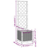 Fioriera da Giardino con Graticcio PP 40×40×136 cm Grigio Chiaro - Image 17 of 26