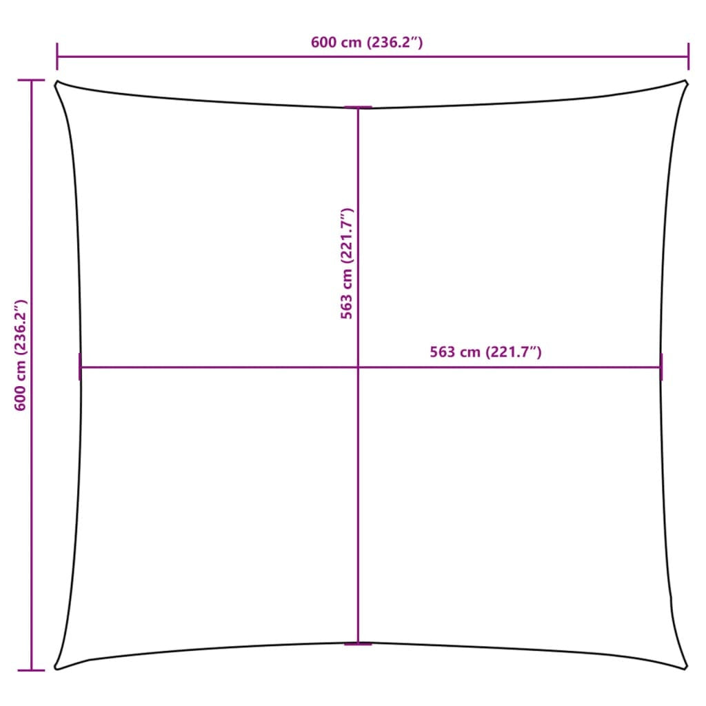 Vela Parasole Tessuto Oxford 6×6 m Antracite - Image 35 of 41