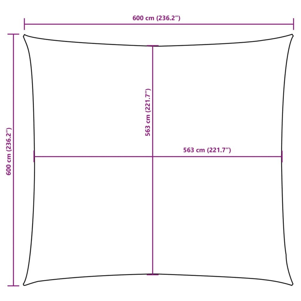 Vela Parasole Tessuto Oxford 6×6 m Antracite - Image 41 of 41