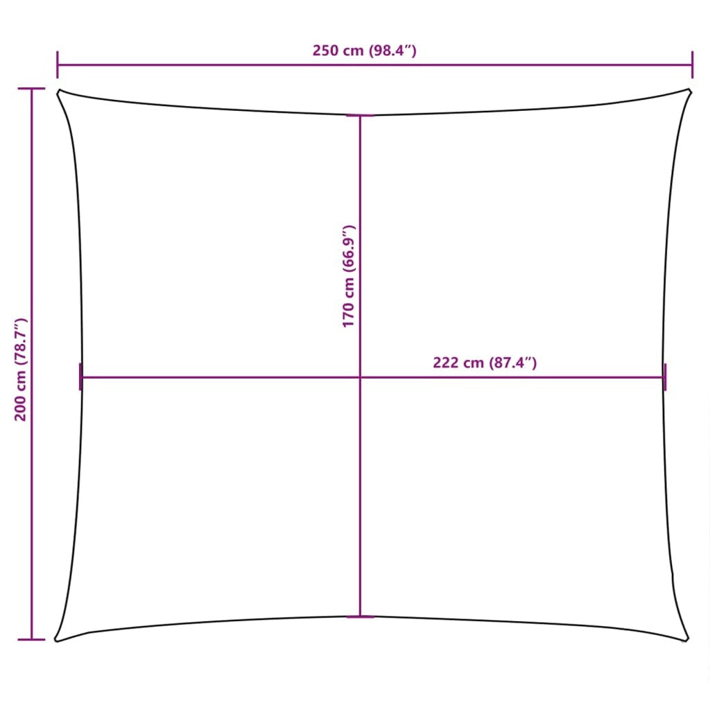 Parasole a Vela Oxford Rettangolare 2×2,5 m Blu - Image 23 of 23