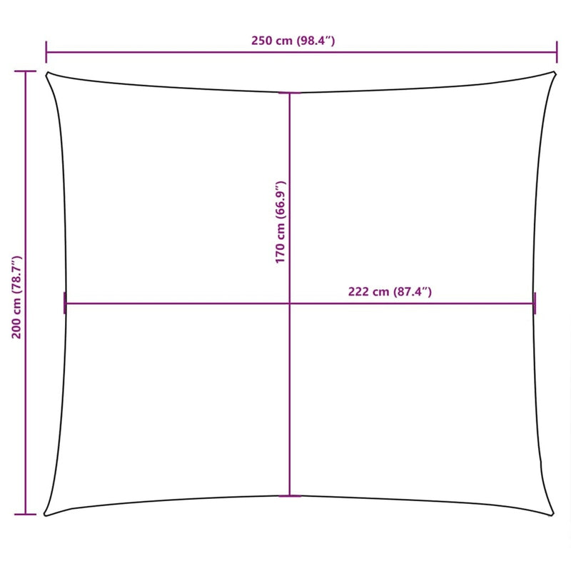 Parasole a Vela Oxford Rettangolare 2×2,5 m Blu - Image 23 of 23