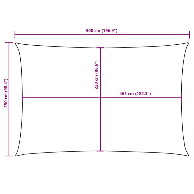 Parasole a Vela Oxford Rettangolare 2,5×5 m Blu - Image 30 of 31