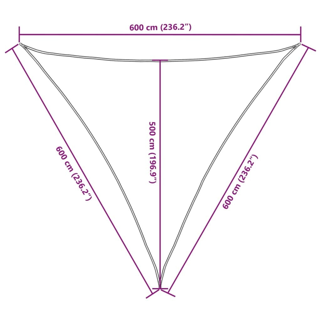 Parasole a Vela in Tessuto Oxford 6×6×6 m Verde Scuro - Image 7 of 56