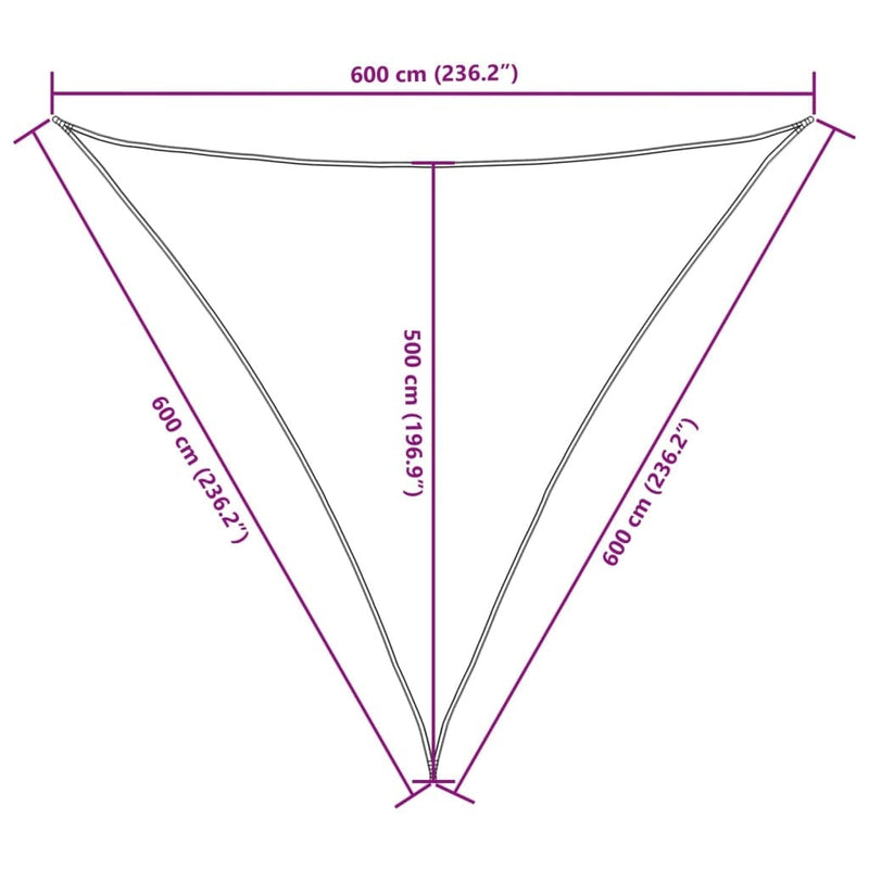 Parasole a Vela in Tessuto Oxford 6×6×6 m Verde Scuro - Image 7 of 56