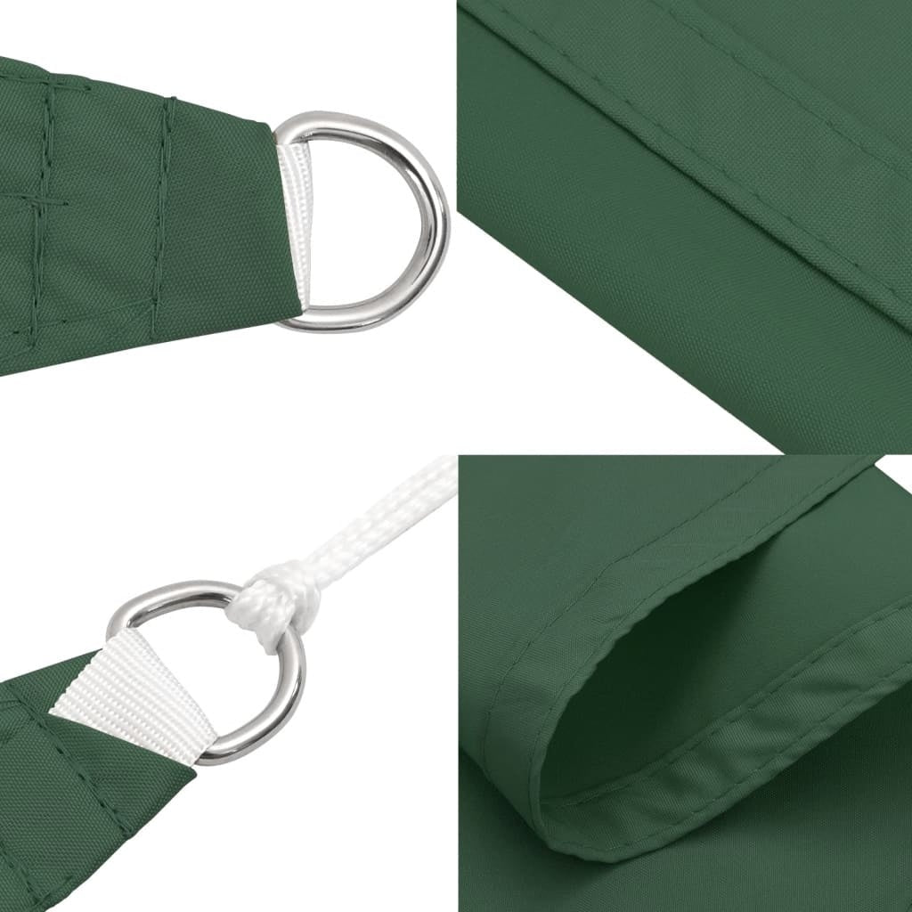 Parasole a Vela in Tessuto Oxford 6×6×6 m Verde Scuro - Image 30 of 56