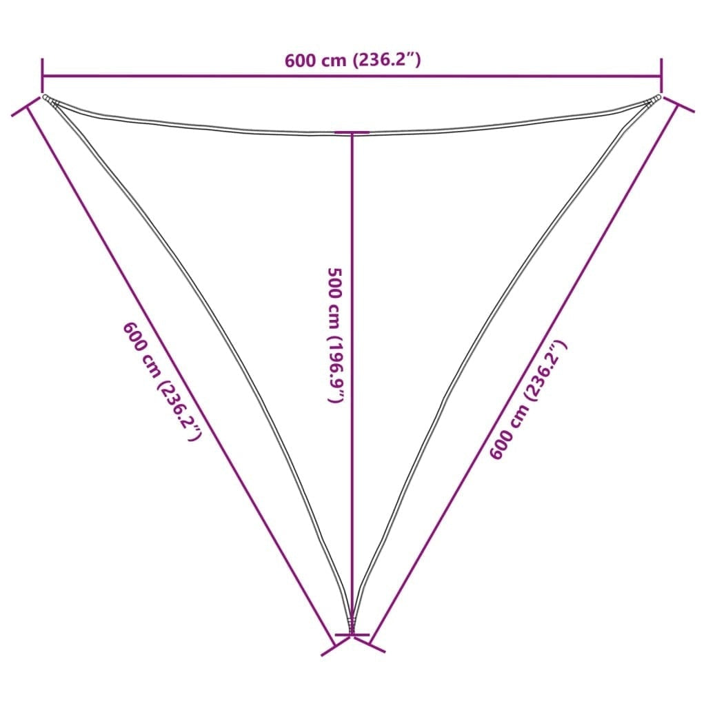 Parasole a Vela in Tessuto Oxford 6×6×6 m Verde Scuro - Image 54 of 56