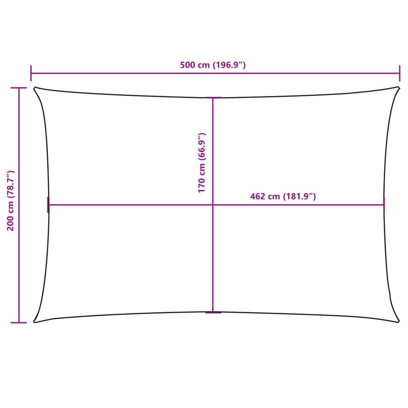 Parasole a Vela Rettangolare Oxford 2×5 m Rosso - Image 40 of 40