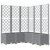 Fioriera Giardino con Graticcio PP 120×40×136cm Grigio Chiaro - Image 3 of 18