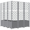 Fioriera Giardino con Graticcio PP 120×40×136cm Grigio Chiaro - Image 8 of 18