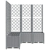 Fioriera Giardino con Graticcio PP 120×40×136cm Grigio Chiaro - Image 10 of 18