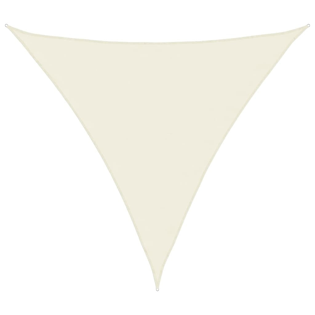 Parasole a Vela Triangolare in Tessuto Oxford 4×4×4 m Crema - Image 11 of 37