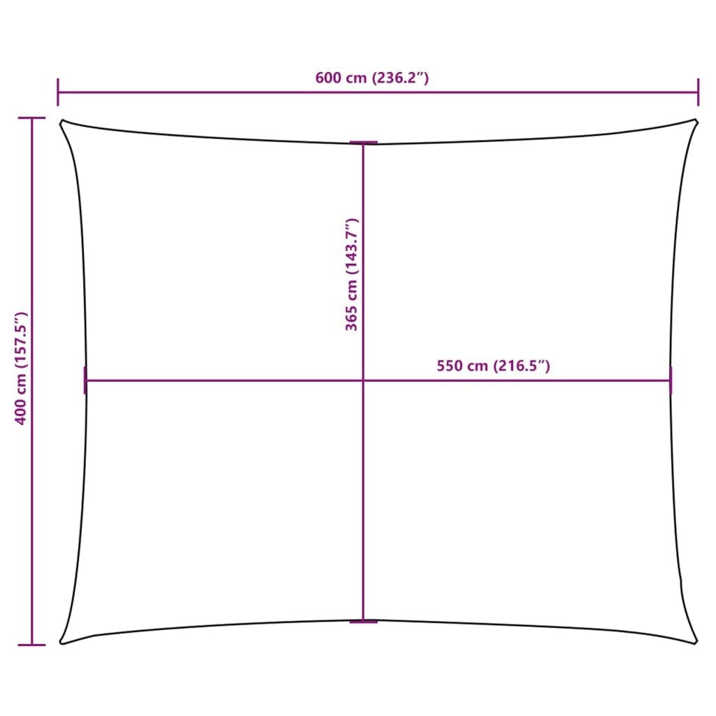 Parasole a Vela Rettangolare in Oxford Rivestito in PU 4×6 m Blu - Image 24 of 58