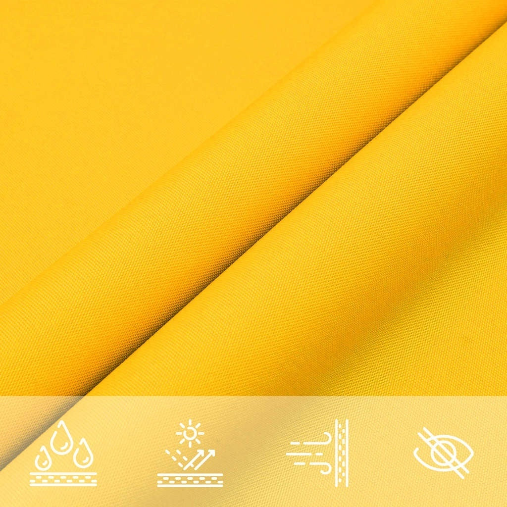 Parasole a Vela in Tessuto Oxford Rivestito PU Quadrato 6×6 m Giallo - Image 14 of 26